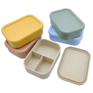 Baby Silicone Bento Lunch Box Set | Portable Leakproof Food Storage Containers | BPA Free