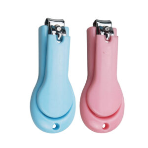 Baby Nail Clippers with Built-in Safety Guard, Safe Infant Nail Trimmer for Newborns, BPA-Free Baby Grooming Tool with Nail Catcher, 2 Pack Blue & Pink