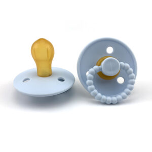 Natural Rubber Baby Pacifier, BPA Free Orthodontic Soother for Newborns, Soft Latex Nipple Infant Pacifier