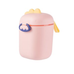 Cute Portable Baby Milk Powder Container, Airtight Travel Baby Formula Snack Storage Pot, Pink