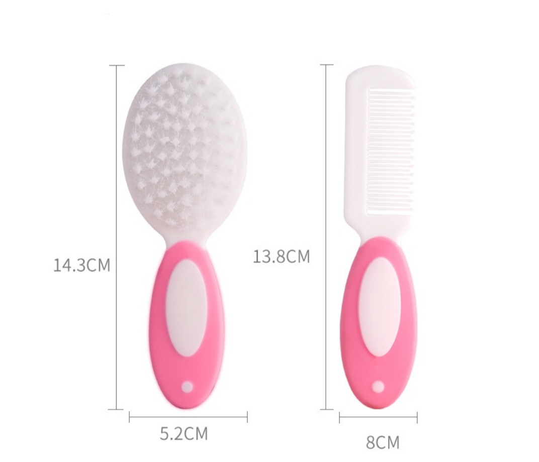 Gentle Baby Hair Brush & Comb Set - Newborn Grooming Essentials - Image 3