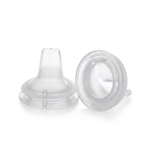 Wide-Neck Silicone Sippy Spout Nipples, Soft Replacement Training Spouts for Wide-Mouth Baby Bottles, Leak-Proof Anti-Colic Transition Teats, BPA-Free (Pack of 2)