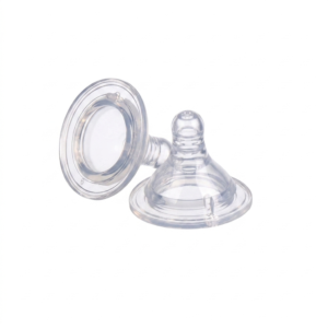 Wide-Neck Anti-Colic Silicone Nipples, Breast-Like Replacement Teats for Wide-Mouth Baby Bottles, BPA-Free Soft Silicone, Slow/Medium/Fast Flow