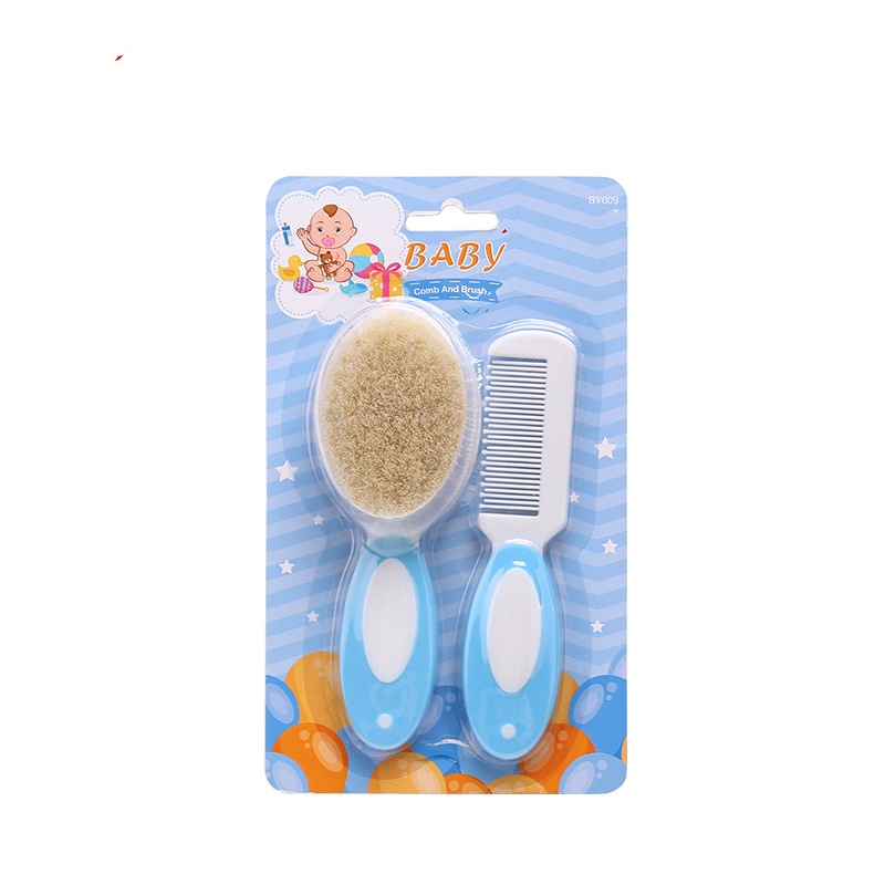 Soft Natural Goat Hair Baby Brush & Comb Set - Newborn Grooming Essentials - Image 2