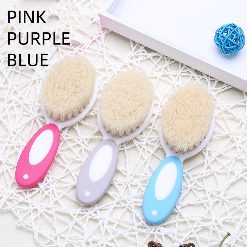 Soft Natural Goat Hair Baby Brush & Comb Set - Newborn Grooming Essentials - Image 3