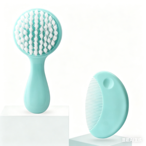 Soft PP Bristle Baby Hair Brush and Comb Set, Gentle Newborn Grooming Kit for Cradle Cap, Safe Infant Hair Care Tool