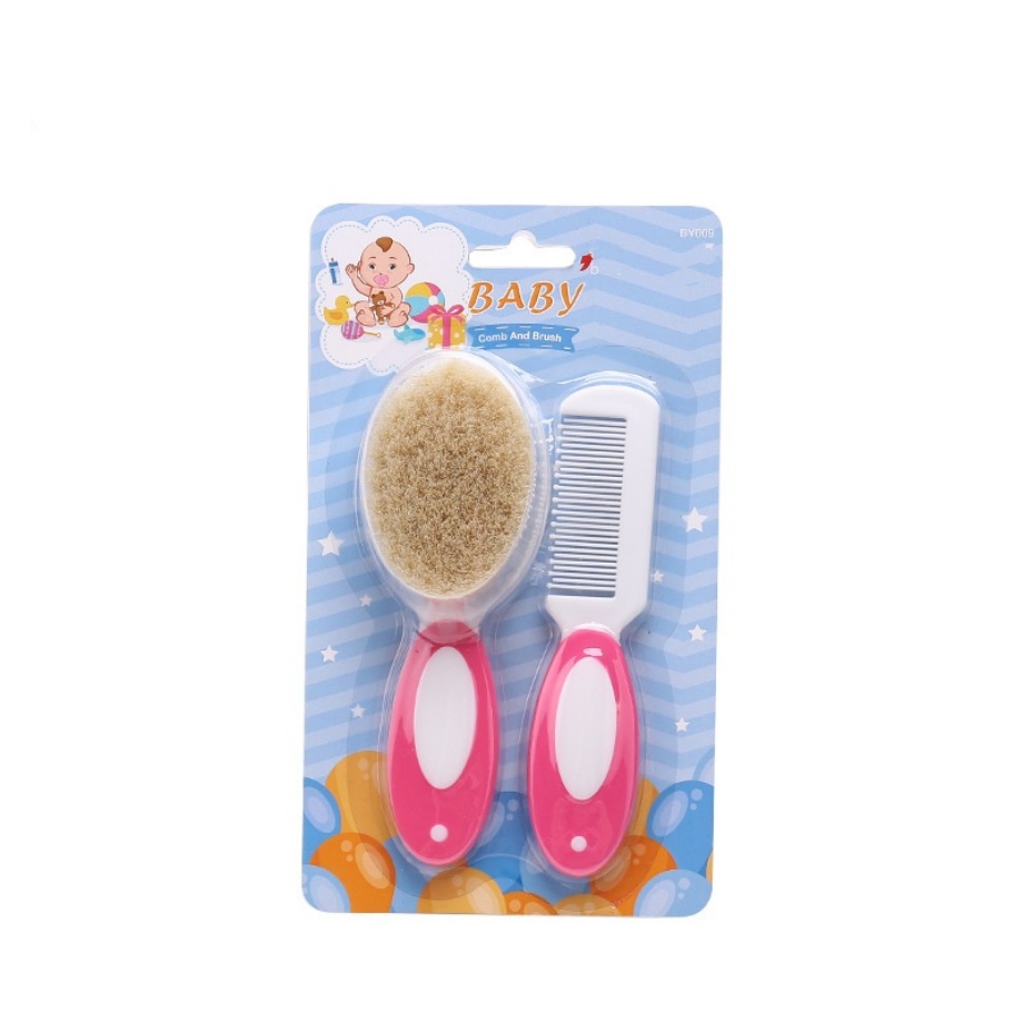 Soft Natural Goat Hair Baby Brush & Comb Set - Newborn Grooming Essentials - Image 5