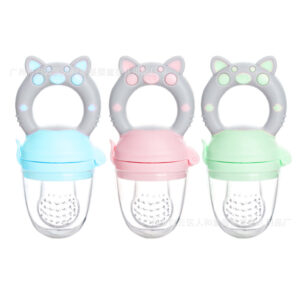 Eco-Friendly Baby Fruit Feeder Pacifier – Silicone Fresh Food Feeder & Teething Toy, BPA-Free Soother for Infants & Toddlers, Natural Textured Easy-Grip Handle
